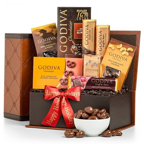 Glorious Holiday Hamper of Godiva Chocolate Decadence International