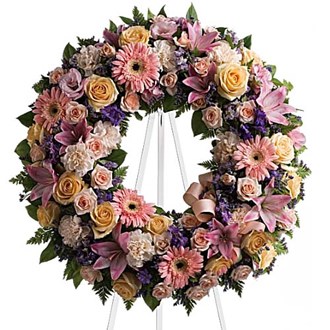Pink Funeral Wreath