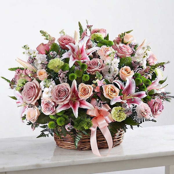 Pastel Basket Arrangement