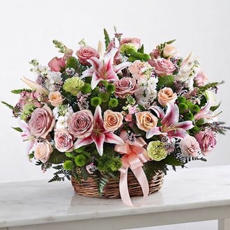Pastel Basket Arrangement