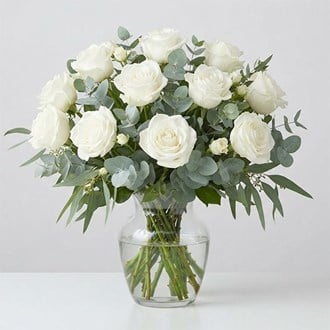 12 White Roses